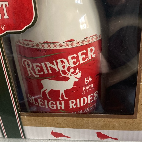 BNIB- Nostalgic Christmas Trees & Reindeer Rides Milk Jug Mugs & Hot Cocoa Set - Picture 6 of 15